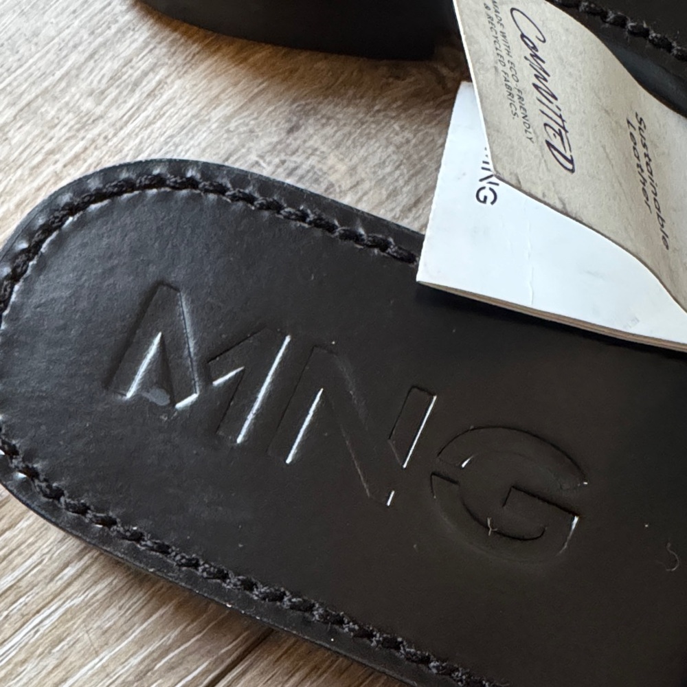 NWT Mango Leather Braided Sandals Sz 40 - Picture 2 of 6